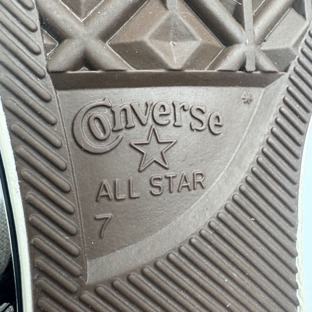 Converse Chuck Taylor All Star Hi Black Suede Silver Polka Dot Sneakers Womens 7 - Picture 3 of 7